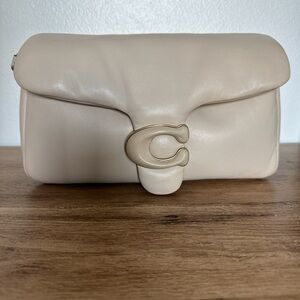 Coach Pillow Tabby| Size: 28 | Color: Ivory